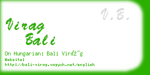 virag bali business card